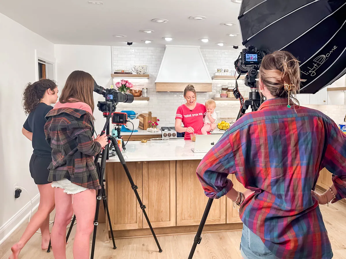 Behind the scenes at a Sugar Spun Run shoot