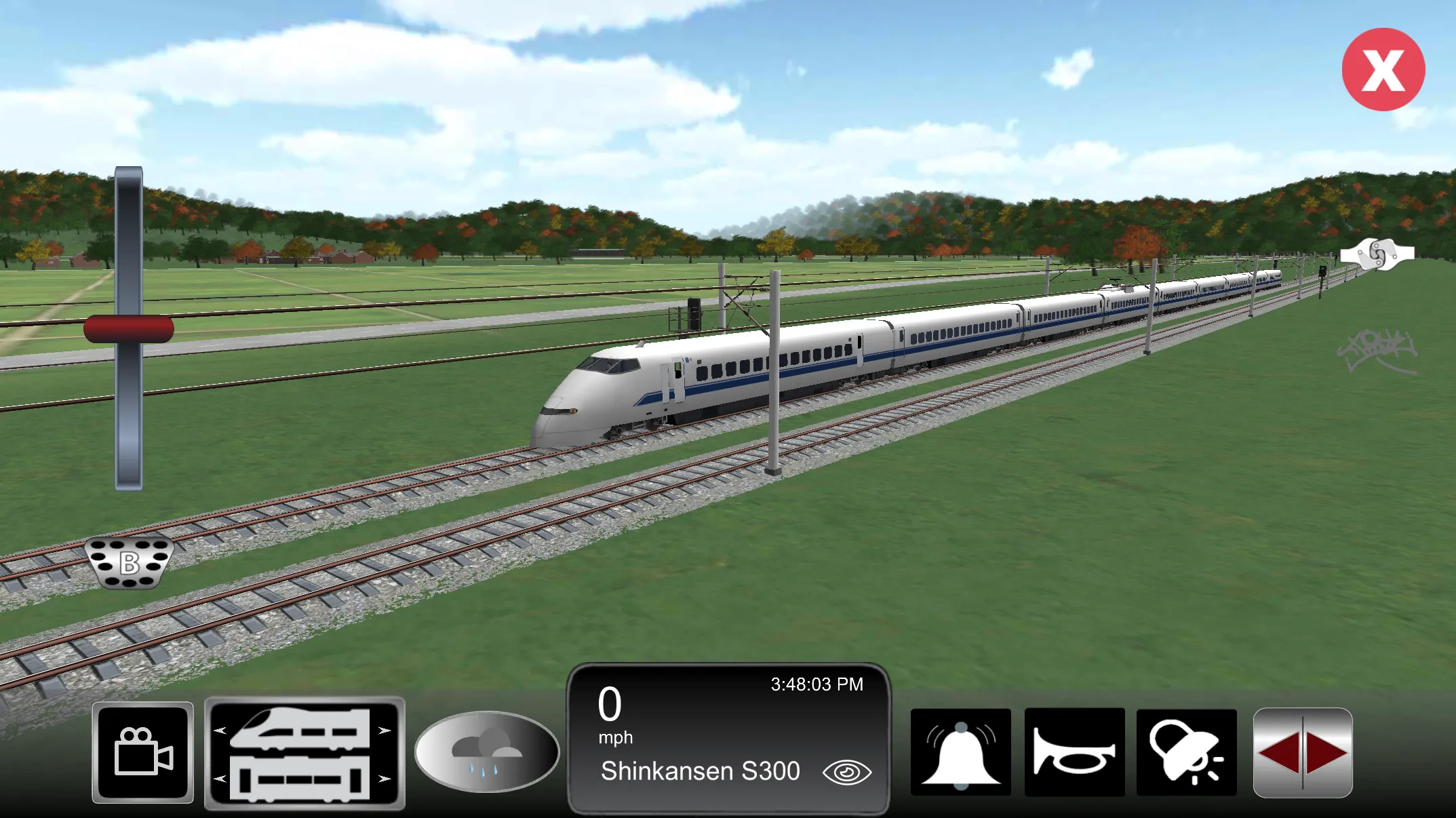 Train Sim: players can drive bullet trains like the Shinkansen S300.